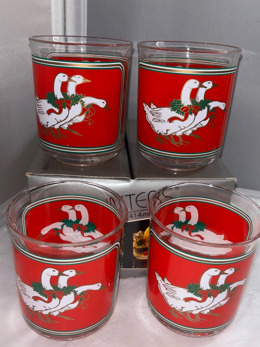 8 VTG Culver Encounters Acrylic Holly Goose Tumbler  14 Oz